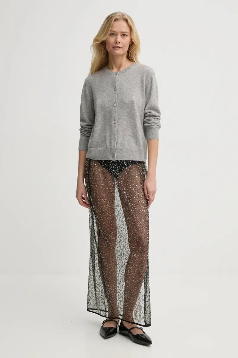 cardigan in lana SABOSTON colore grigio F24400186 miniatura 2