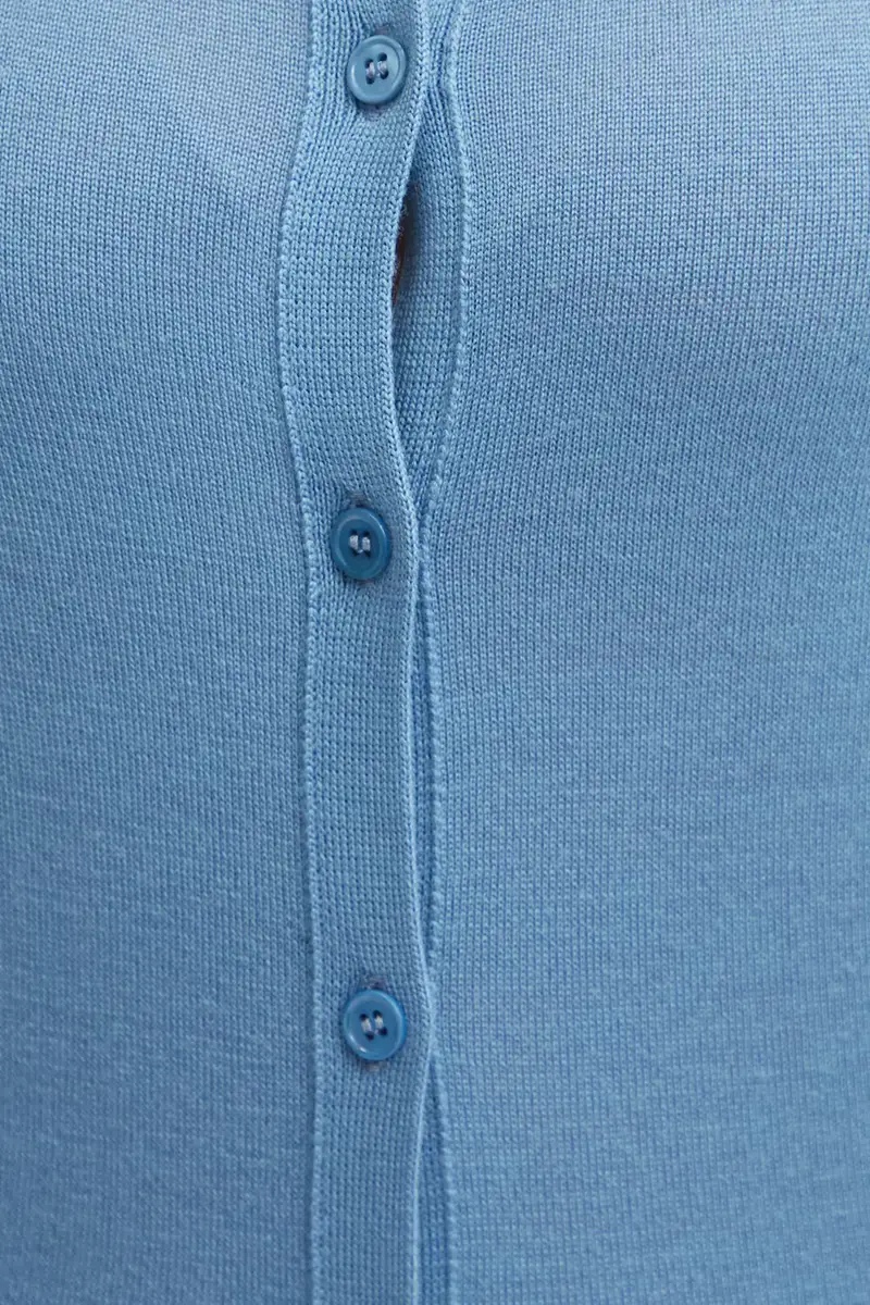 cardigan in lana SACANDICE colore blu F24400088 miniatura 5