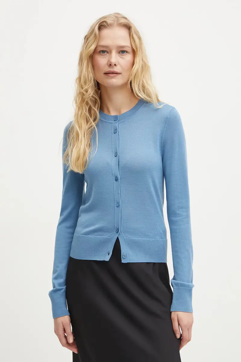 cardigan in lana SACANDICE colore blu F24400088