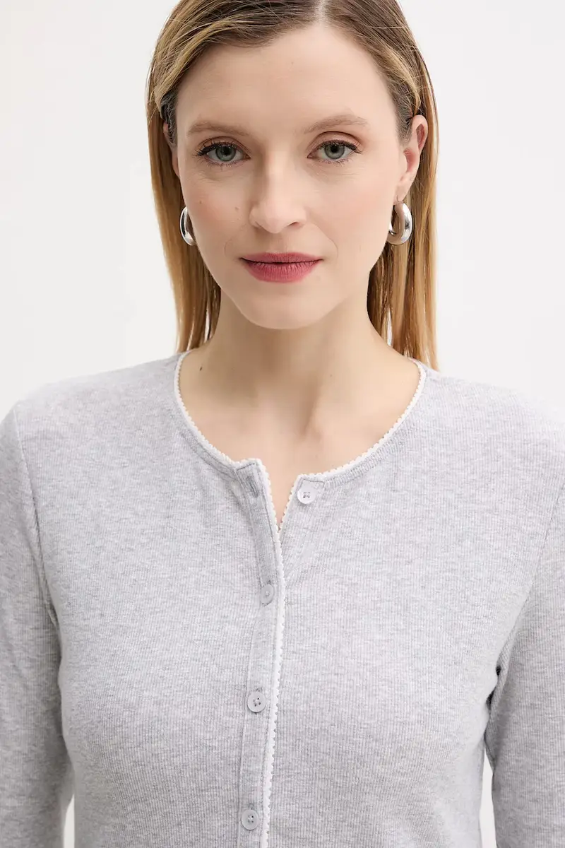 Samsoe Samsoe Cardigan Donna Grigio 3121666 miniatura 4