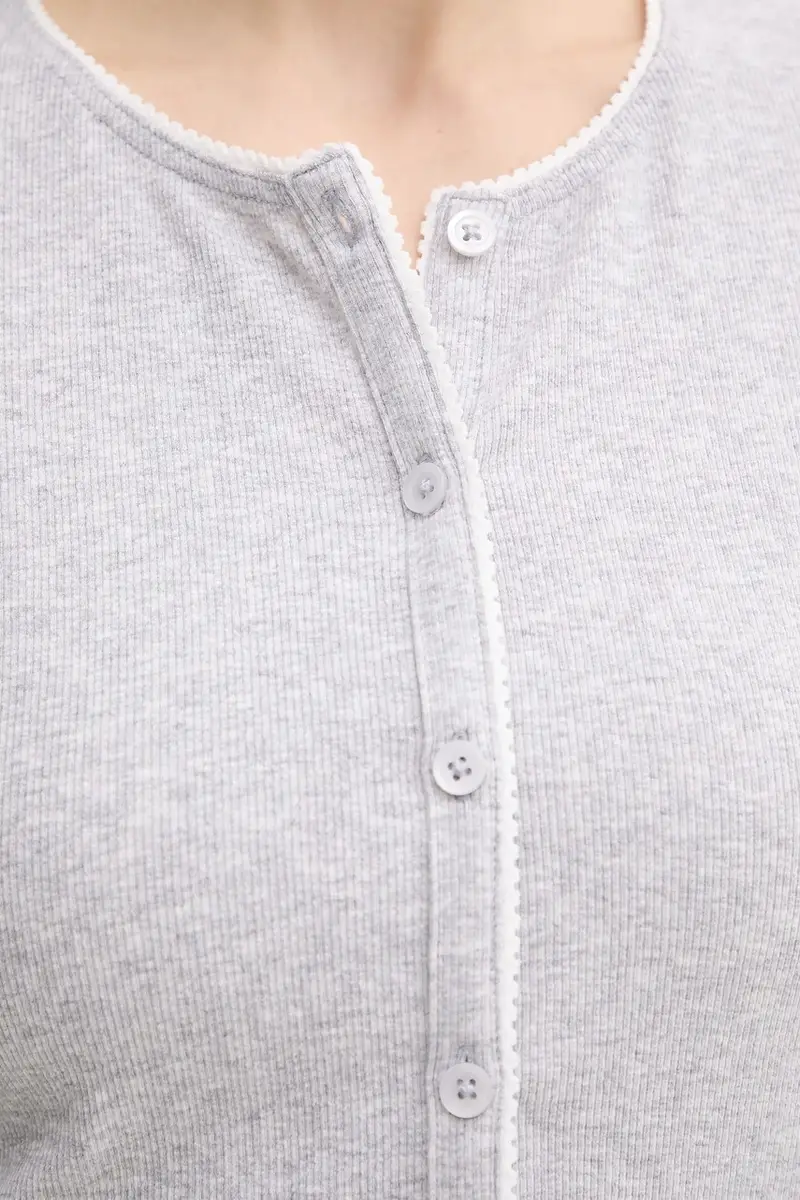 Samsoe Samsoe Cardigan Donna Grigio 3609894 miniatura 5