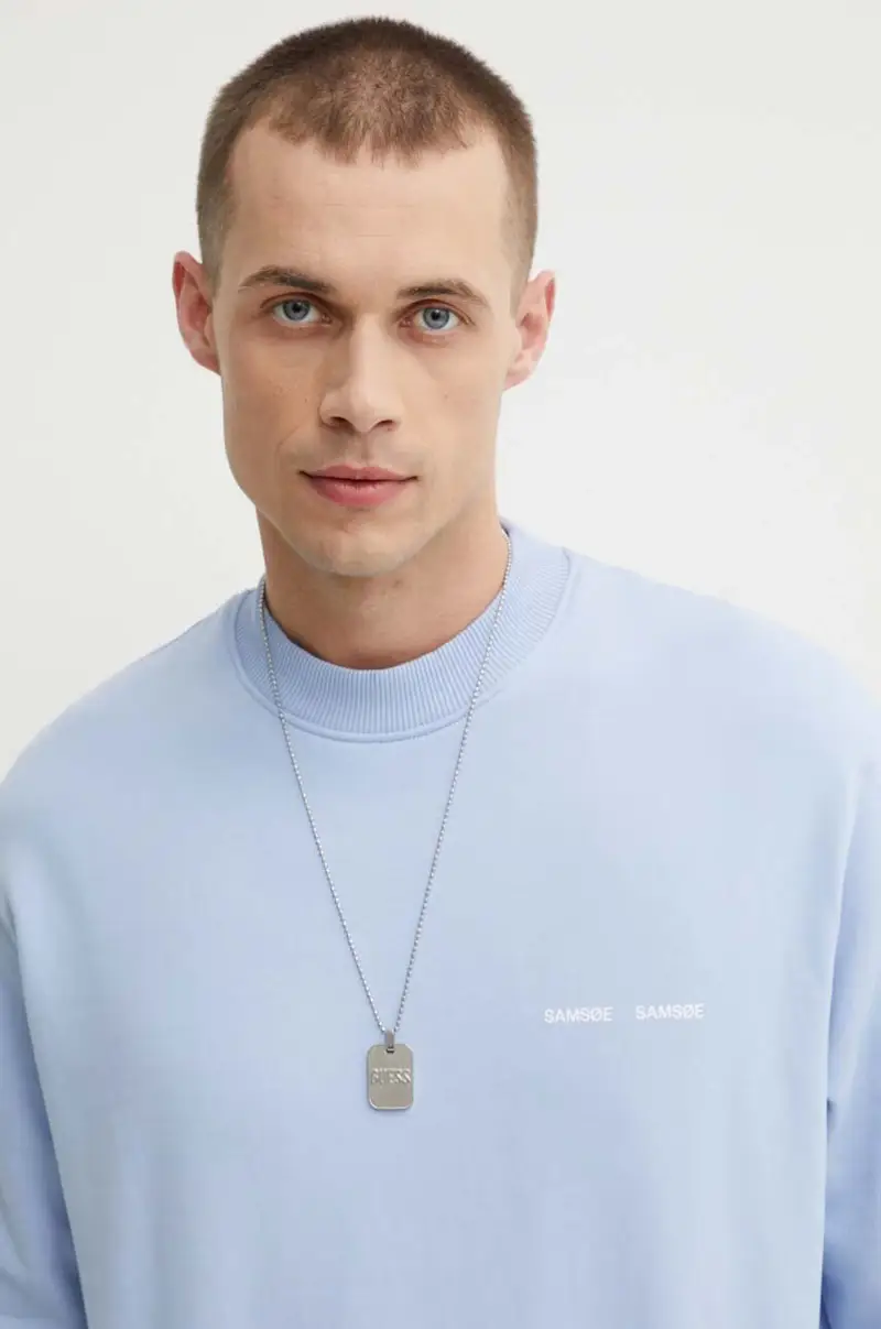 felpa in cotone Norsbro uomo colore marrone M00018103 Blu miniatura 4