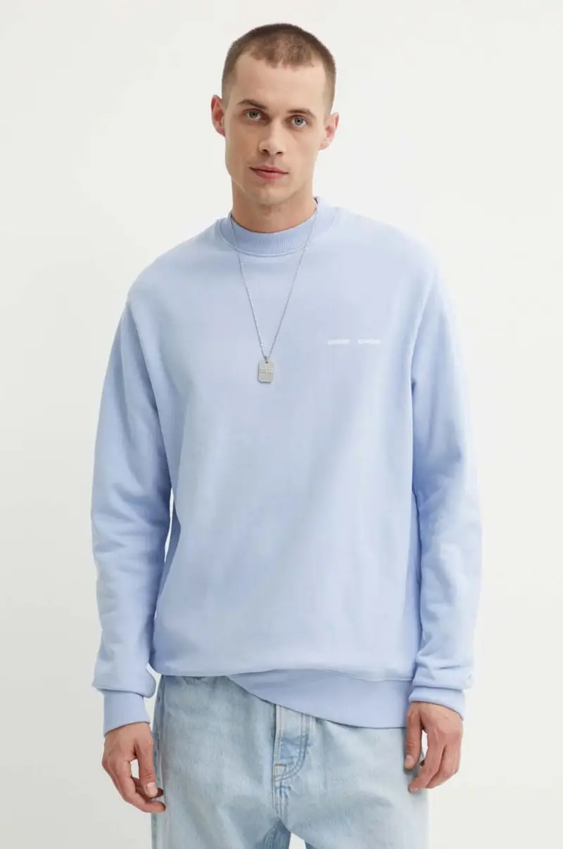 felpa in cotone Norsbro uomo colore marrone M00018103 Blu