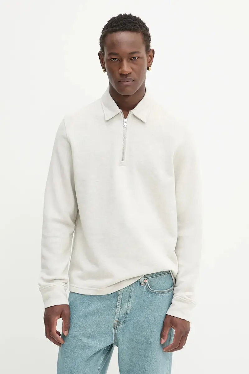 felpa in cotone SALOUIS uomo colore grigio M25200036