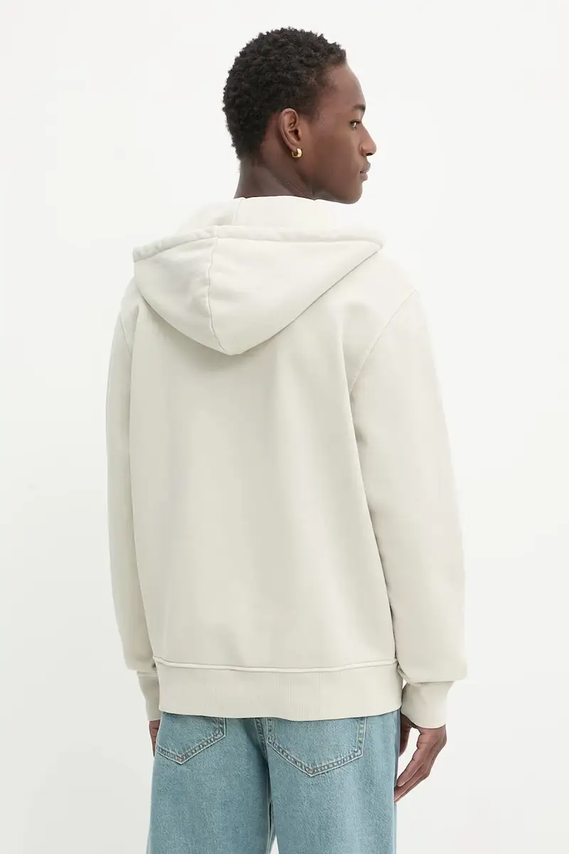 felpa SAPIGMENT uomo colore grigio con cappuccio M24300037 Beige miniatura 3