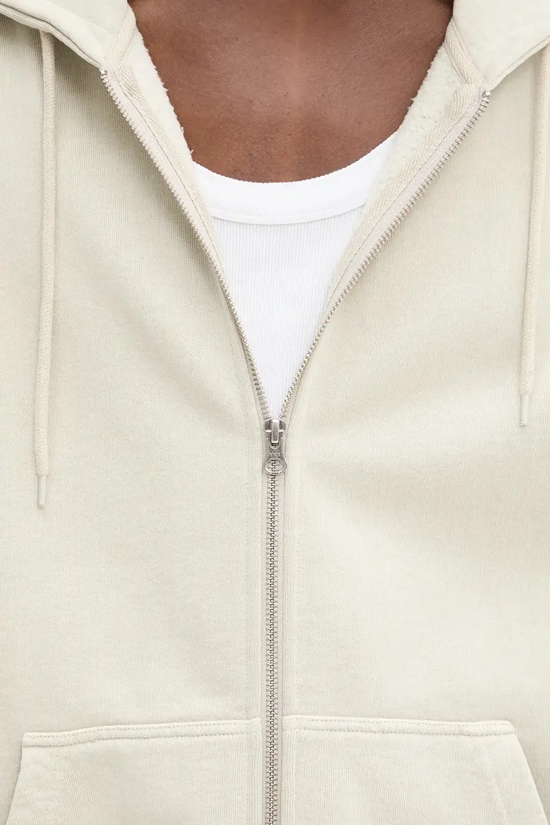 felpa SAPIGMENT uomo colore grigio con cappuccio M24300037 Beige miniatura 5