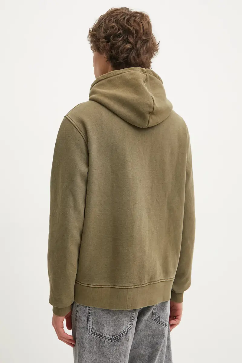 felpa uomo colore verde con cappuccio M24400008 miniatura 3