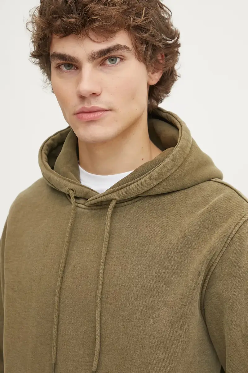 felpa uomo colore verde con cappuccio M24400008 miniatura 4