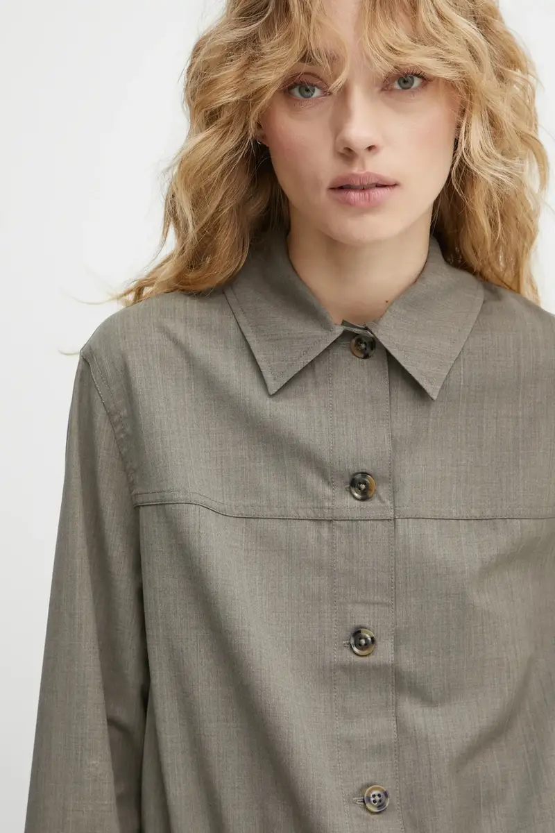 giacca in misto lana SAESMELLA colore grigio F24400130 miniatura 4