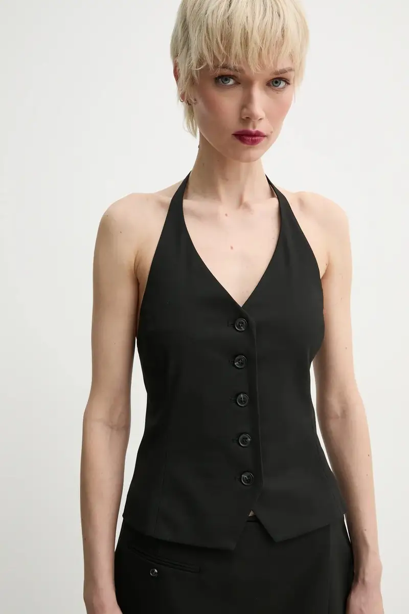 gilet SANEEM colore nero F25100157 miniatura 4