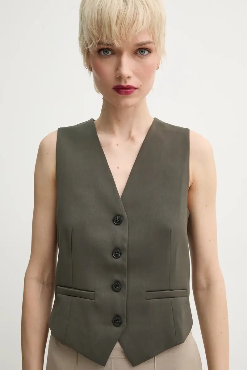 gilet SARAMONA colore marrone F25100154 miniatura 4