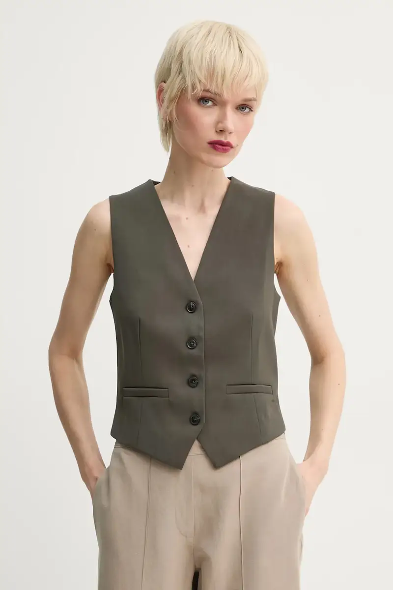 gilet SARAMONA colore marrone F25100154