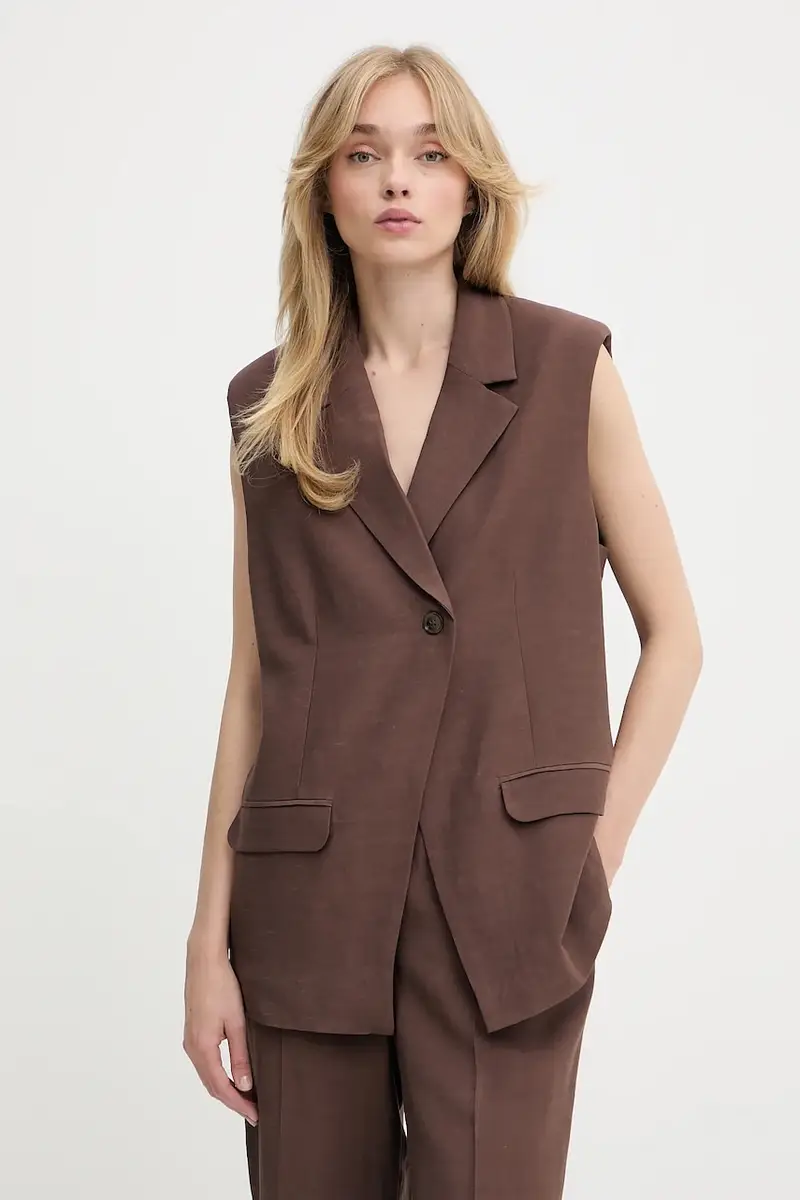 gilet SATHENA colore marrone F25200022