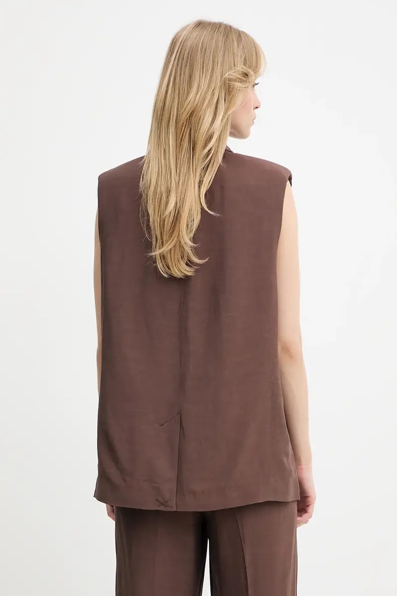 gilet SATHENA colore marrone F25200022 miniatura 3