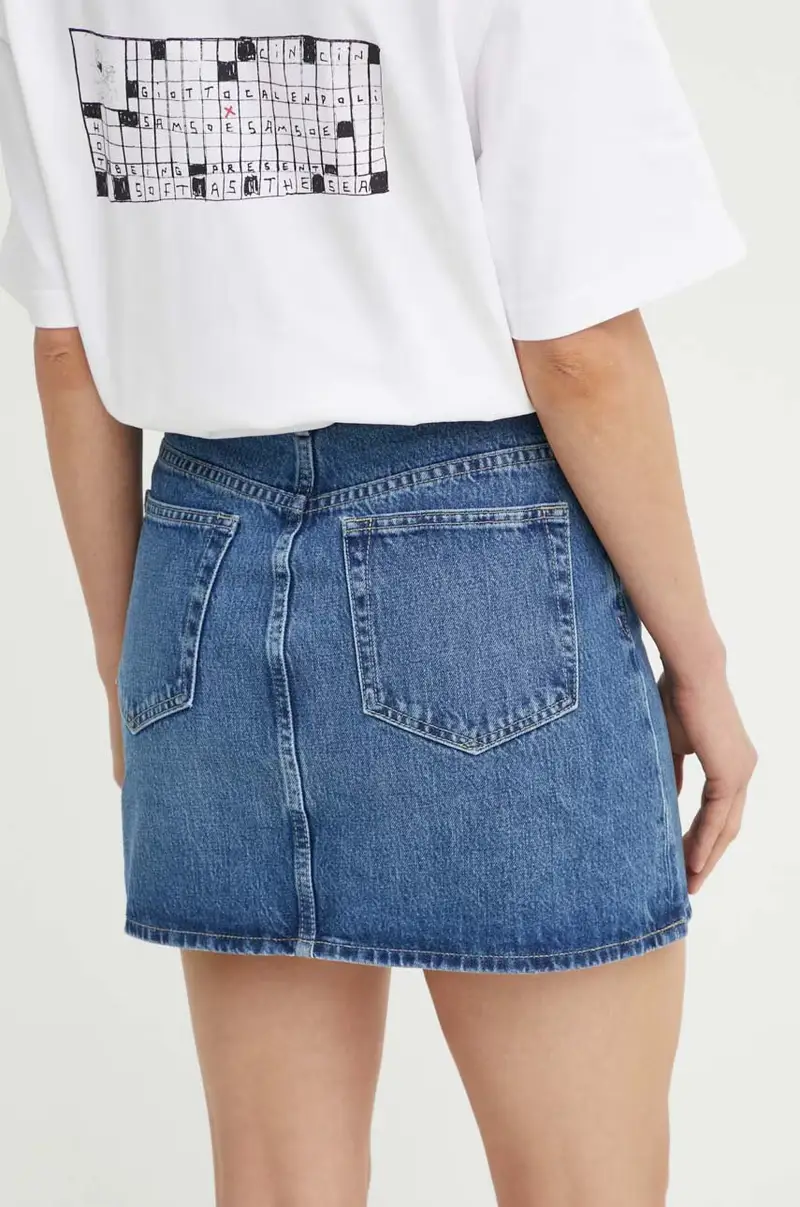 gonna di jeans SASHELLY colore blu F24200020 miniatura 3