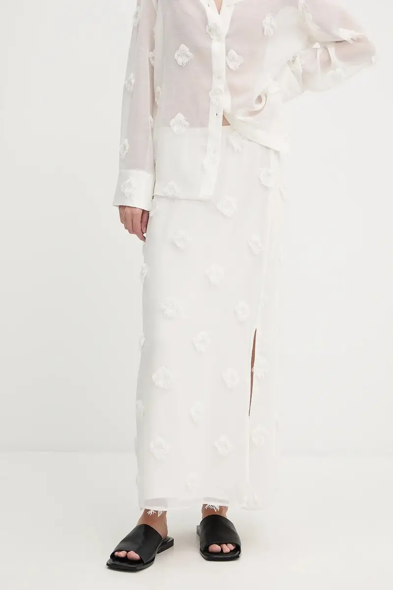 gonna SAAGNETE colore beige F25200059 miniatura 4