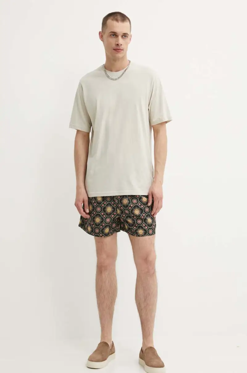 maglietta con aggiunta di lino SAADRIAN colore beige M24100073 miniatura 2