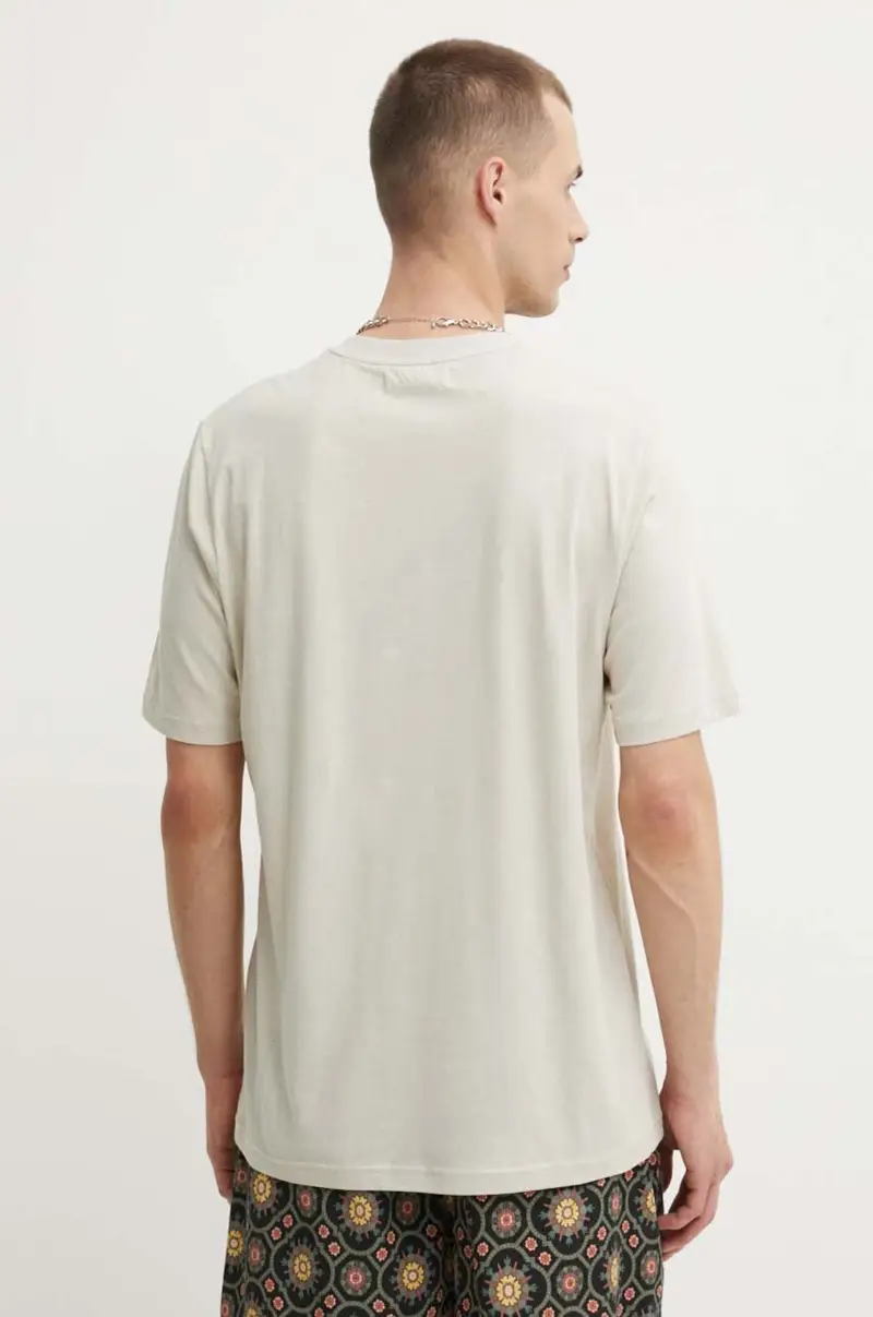 maglietta con aggiunta di lino SAADRIAN colore beige M24100073 miniatura 3