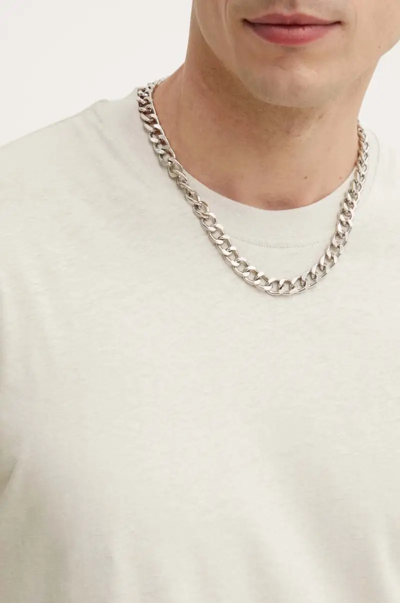 maglietta con aggiunta di lino SAADRIAN colore beige M24100073 miniatura 5