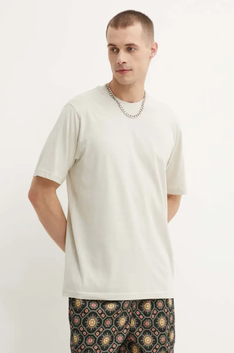 maglietta con aggiunta di lino SAADRIAN colore beige M24100073