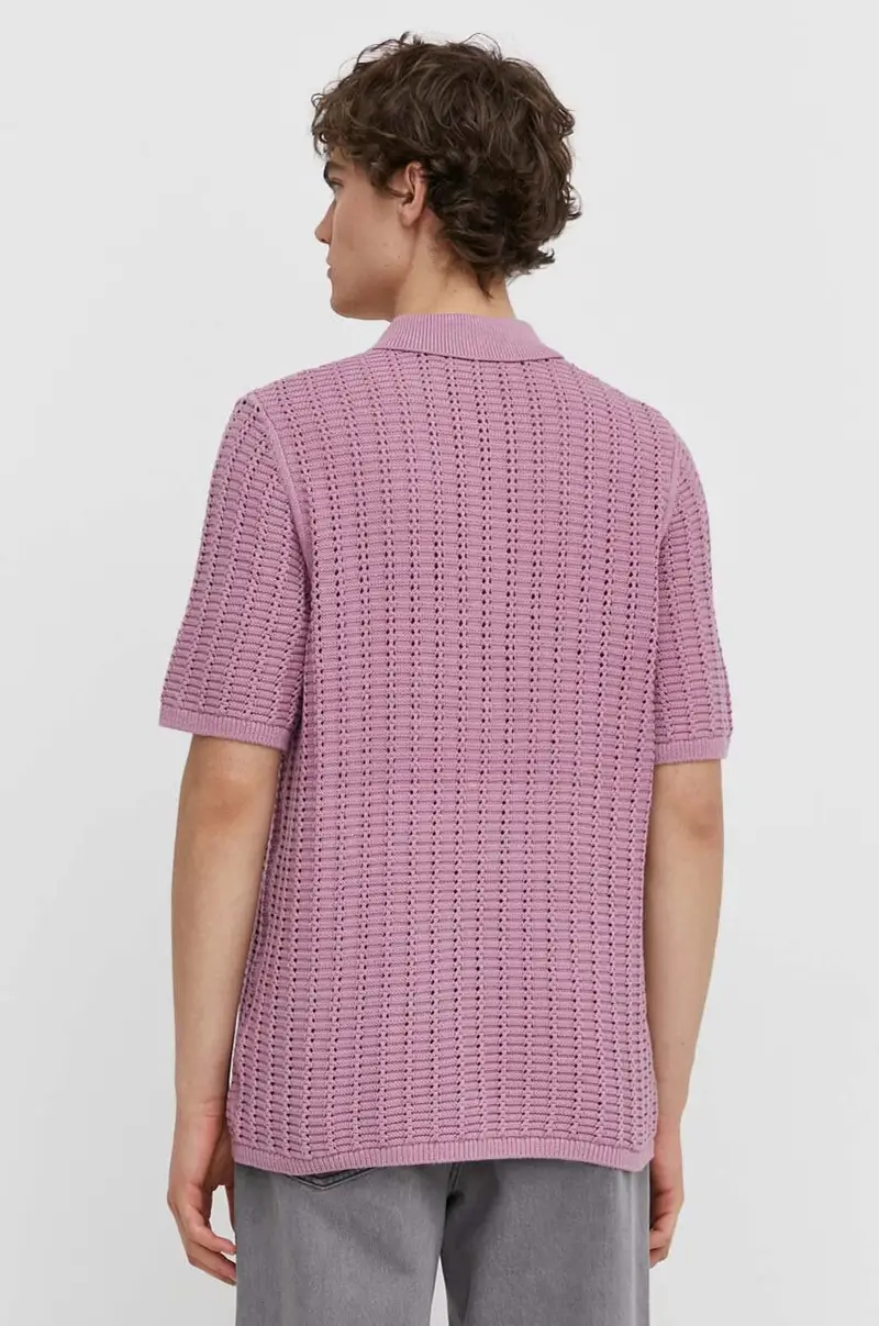 maglione con aggiunta di lino colore violetto Rosa miniatura 3