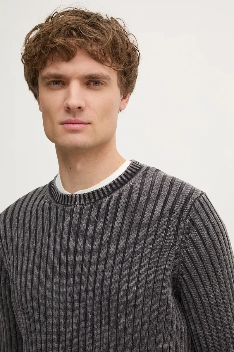 maglione in cotone colore grigio M24400028 miniatura 4