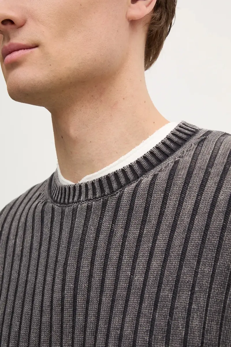 maglione in cotone colore grigio M24400028 miniatura 5