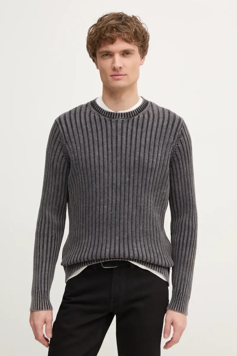 maglione in cotone colore grigio M24400028