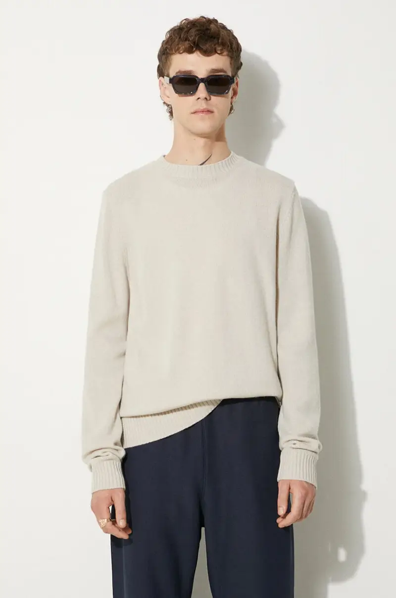 maglione in lana uomo Beige