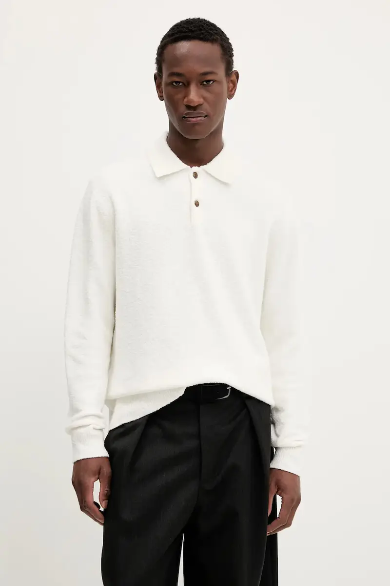 maglione in misto lana uomo colore beige