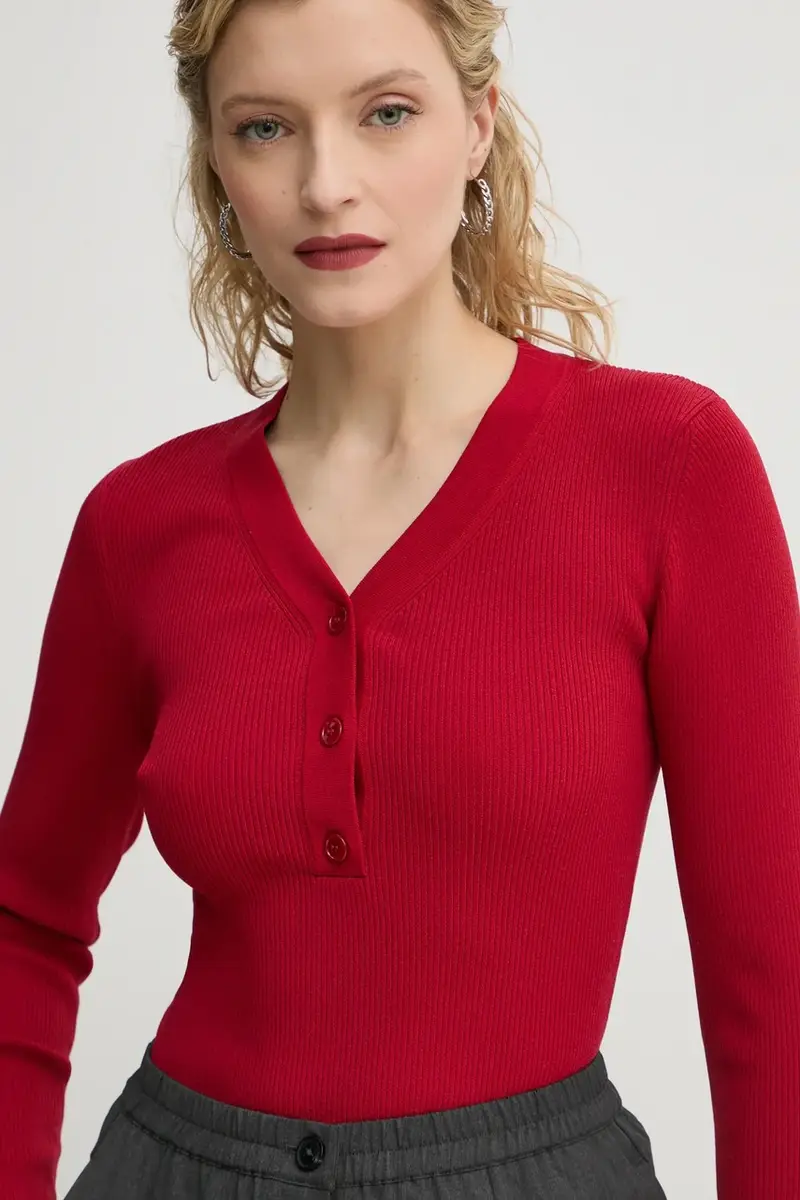 maglione SALEONORE donna colore rosso F24400089 miniatura 4
