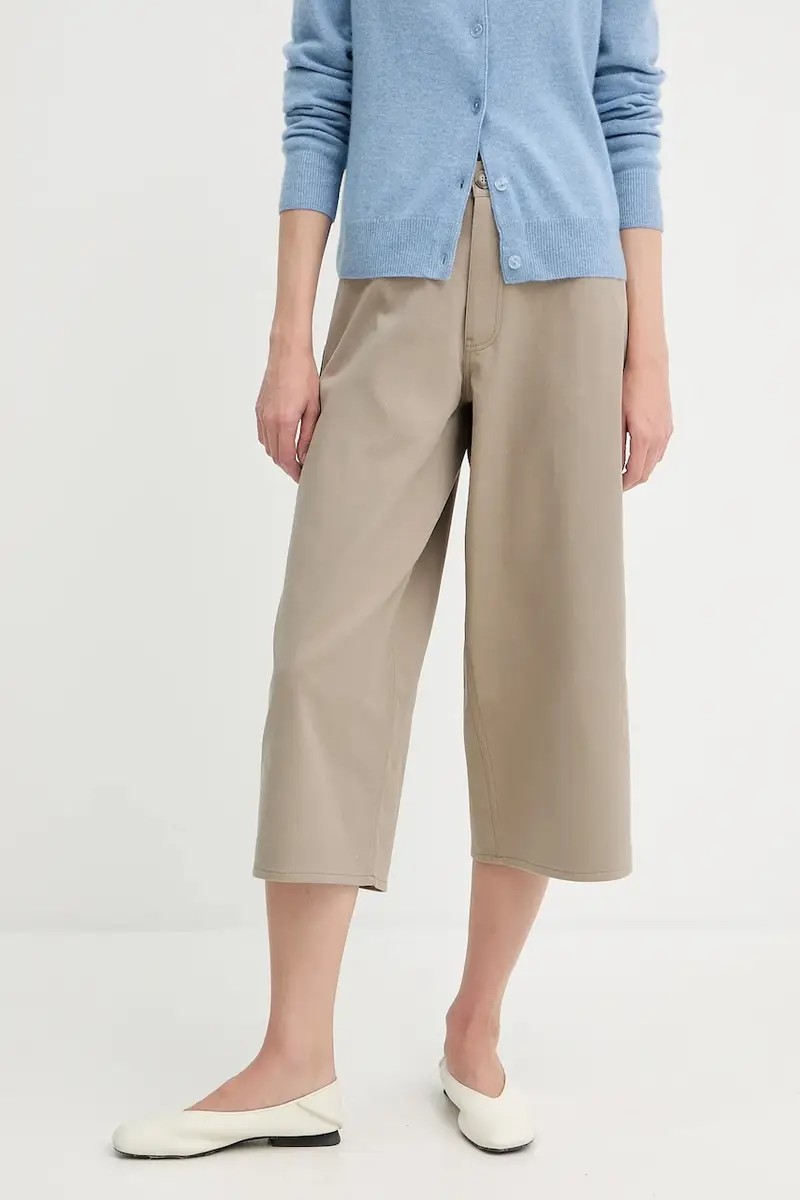 pantaloncini in cotone SAHARP donna colore beige F25200114