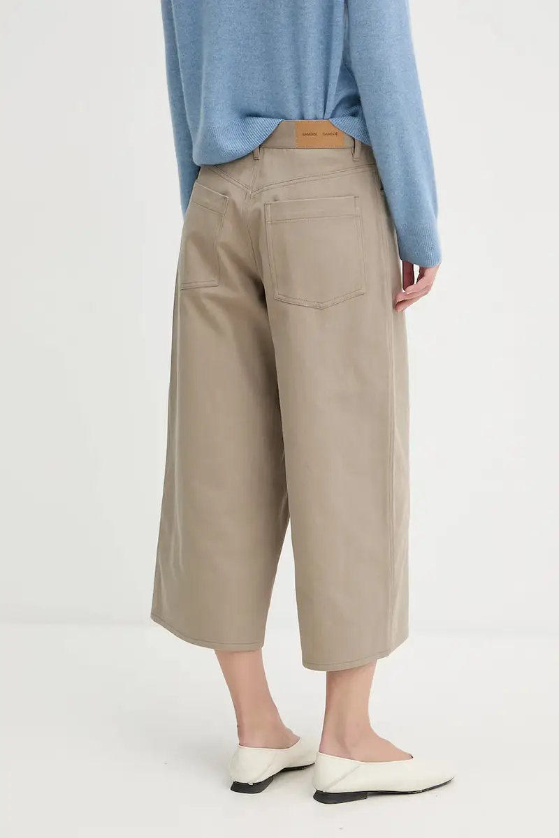 pantaloncini in cotone SAHARP donna colore beige F25200114 miniatura 3