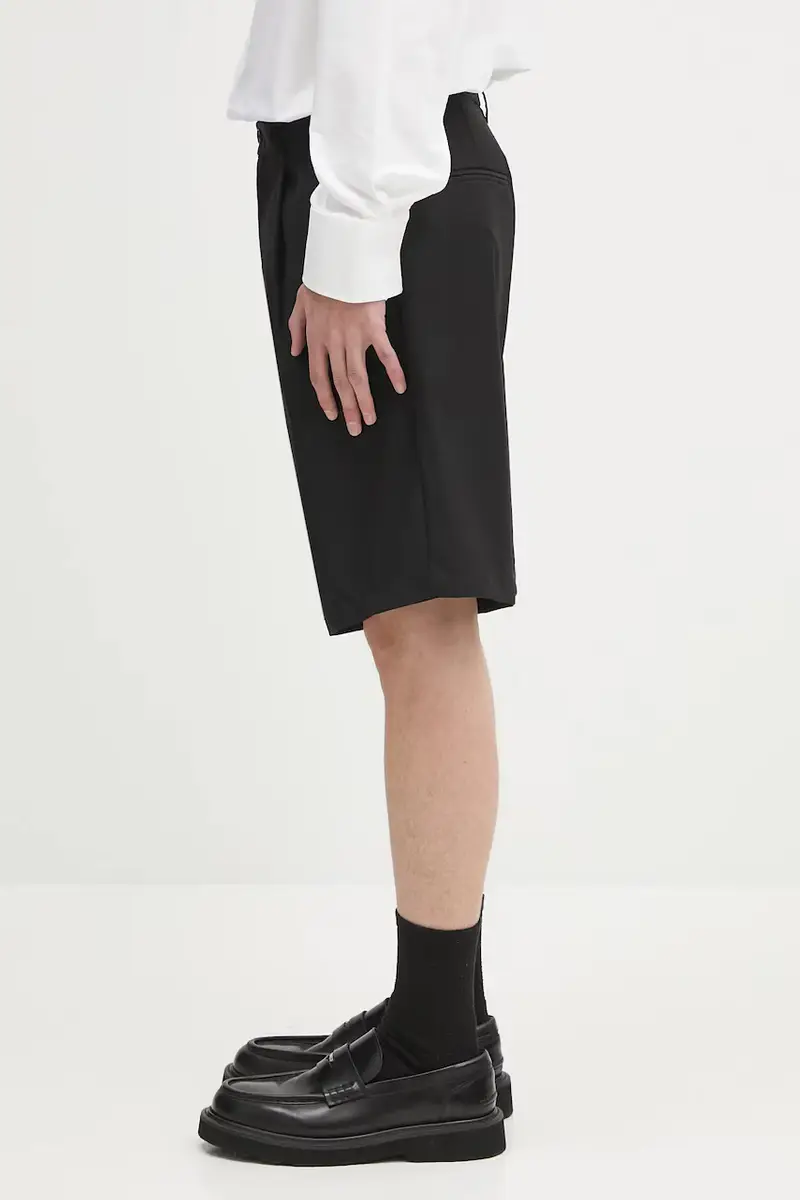 pantaloncini in lino SAMANDLA uomo colore nero M25100074 miniatura 2