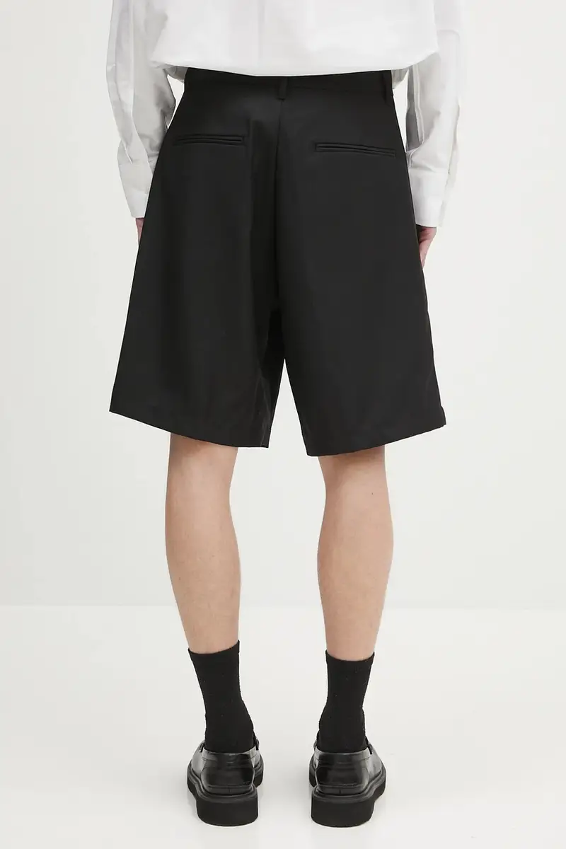 pantaloncini in lino SAMANDLA uomo colore nero M25100074 miniatura 3