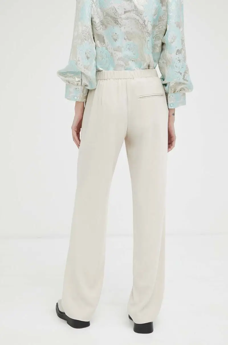 pantaloni donna Beige miniatura 3