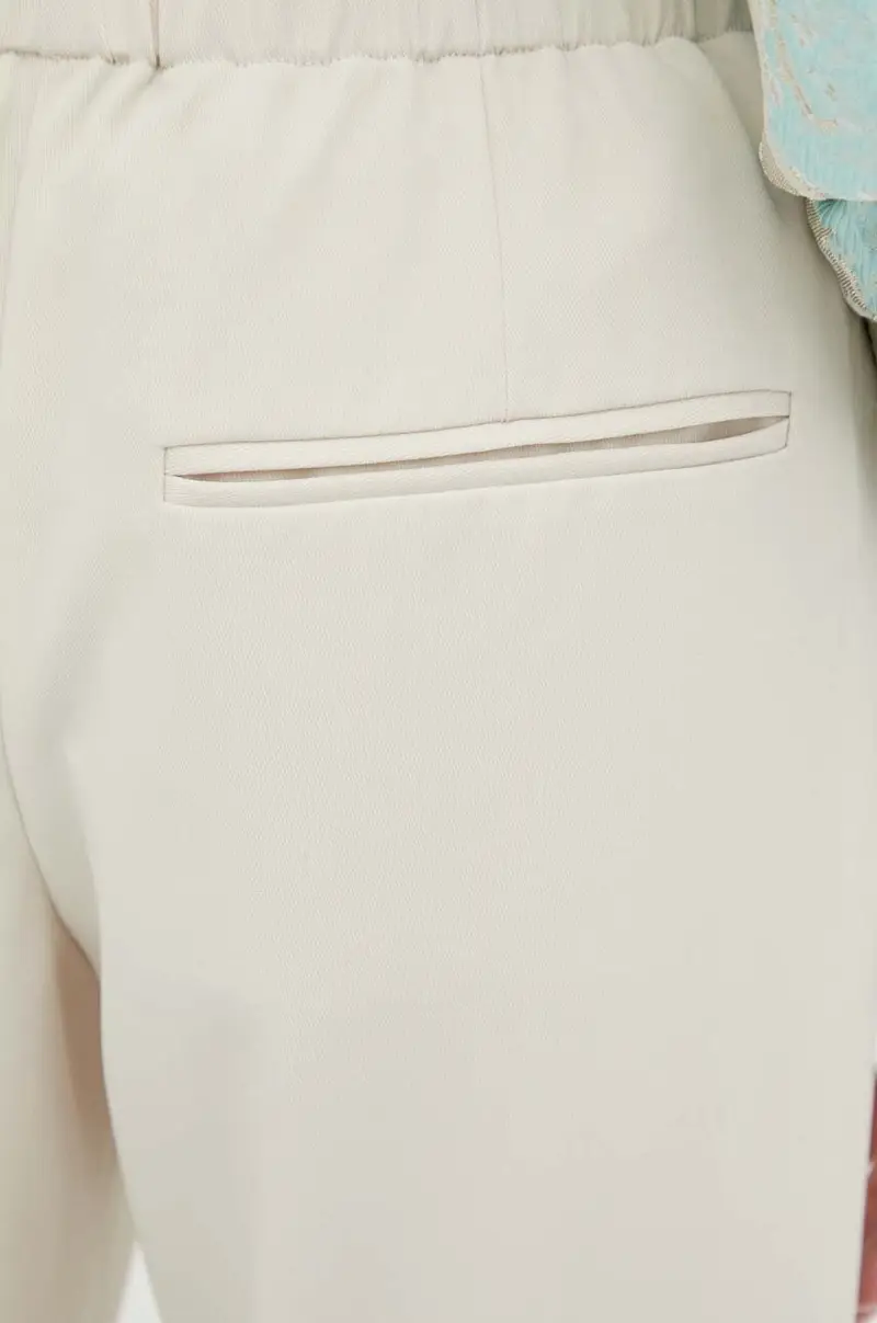 pantaloni donna Beige miniatura 4
