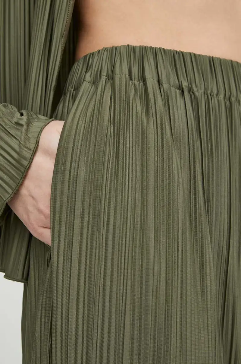 pantaloni donna colore verde miniatura 4