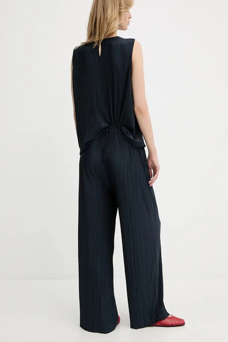 pantaloni donna colore verde Blu navy miniatura 3