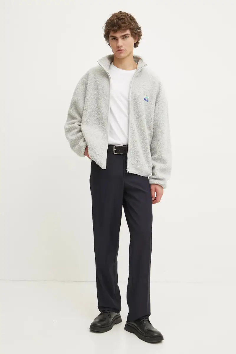 pantaloni in lana colore blu navy M24400079 miniatura 2