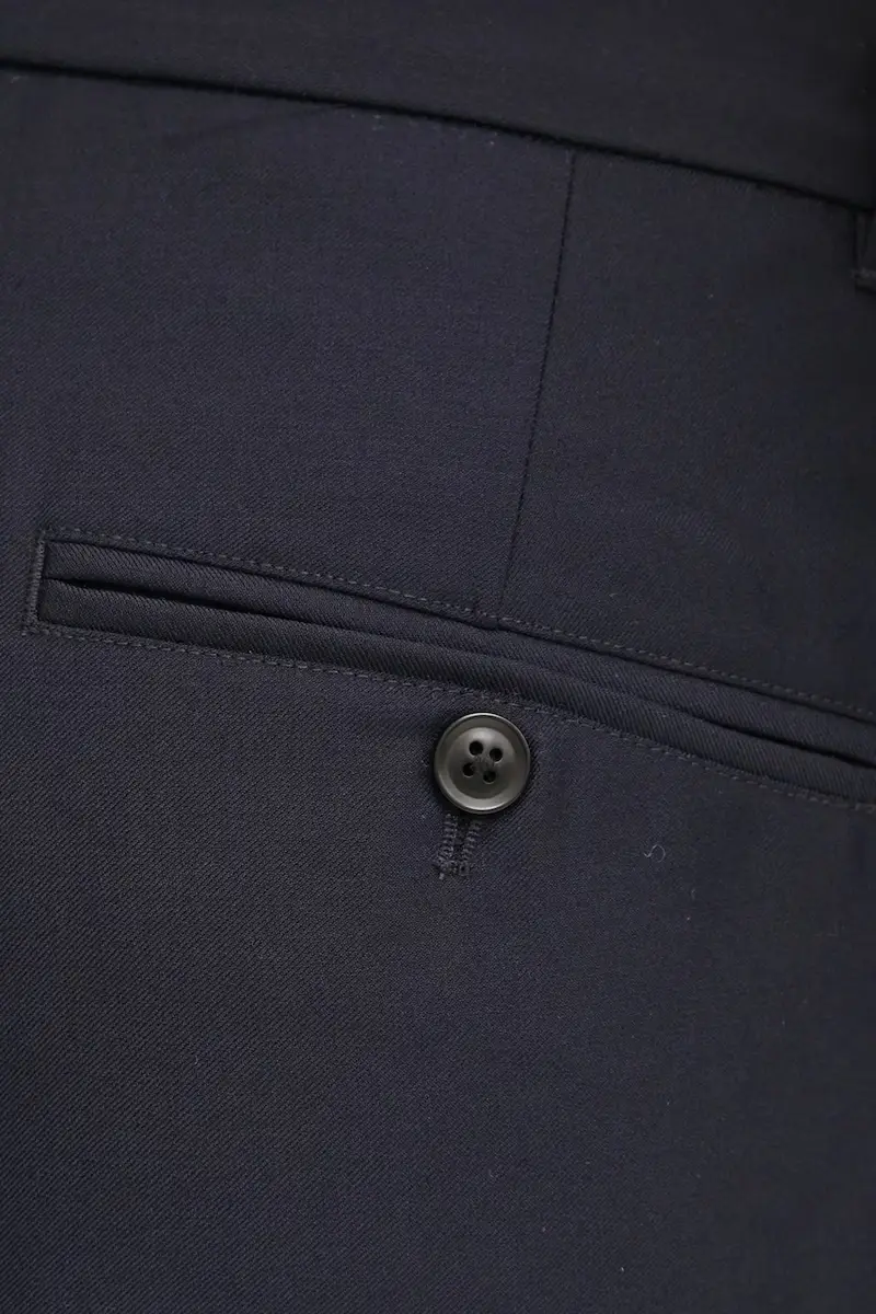 pantaloni in lana colore blu navy M24400079 miniatura 4