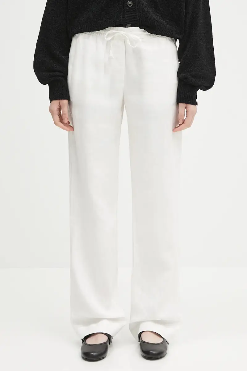 pantaloni in lino HOYS colore bianco F23900002