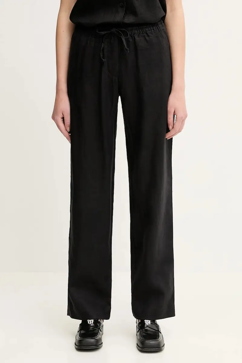 pantaloni in lino HOYS colore nero F23900002