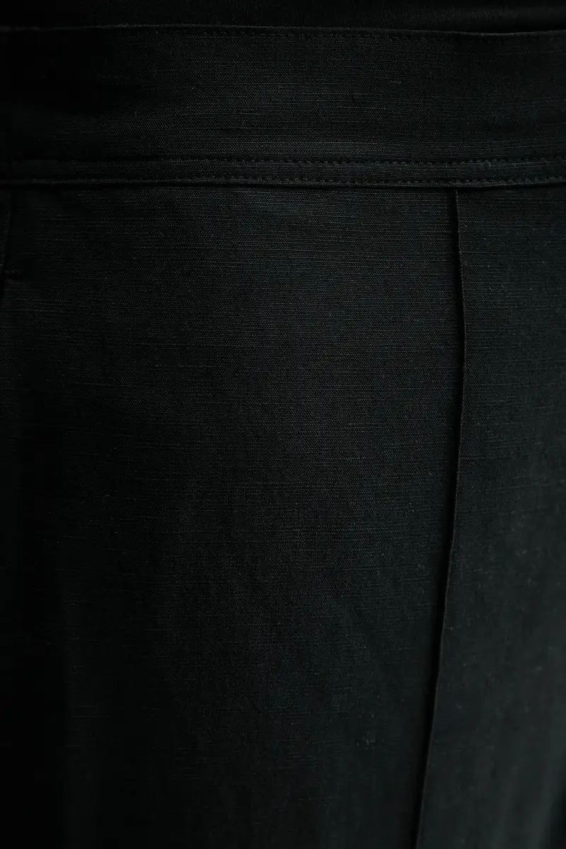 pantaloni in lino misto SAHANI colore nero F25100013 miniatura 4