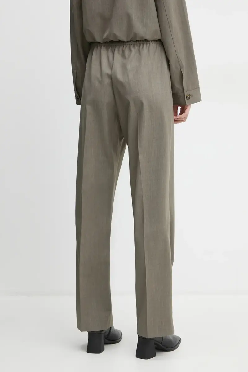 pantaloni in misto lana SATOVE colore grigio F24400134 miniatura 3