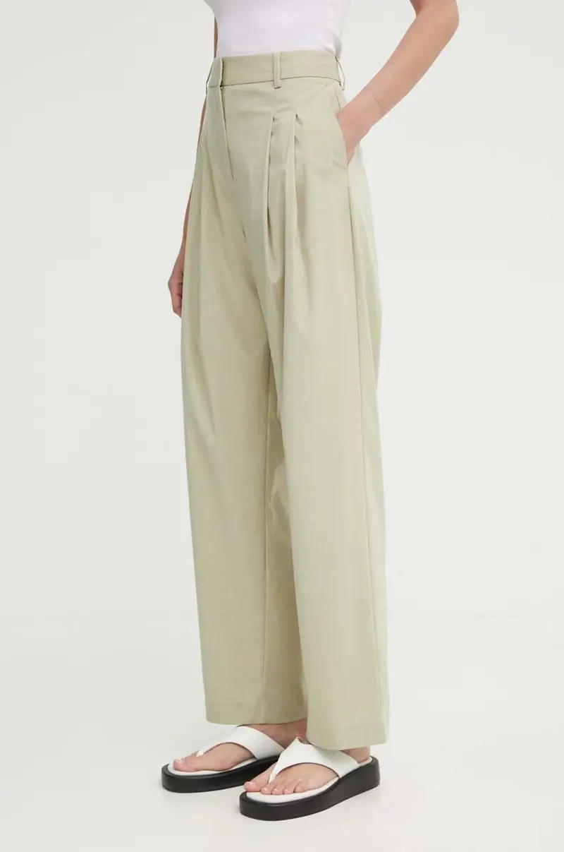 pantaloni SALUZY donna colore verde F24200070