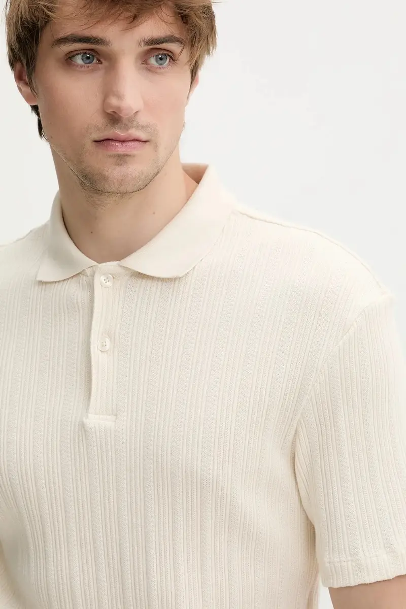 Samsoe Samsoe Polo Uomo Beige 3121561 miniatura 4