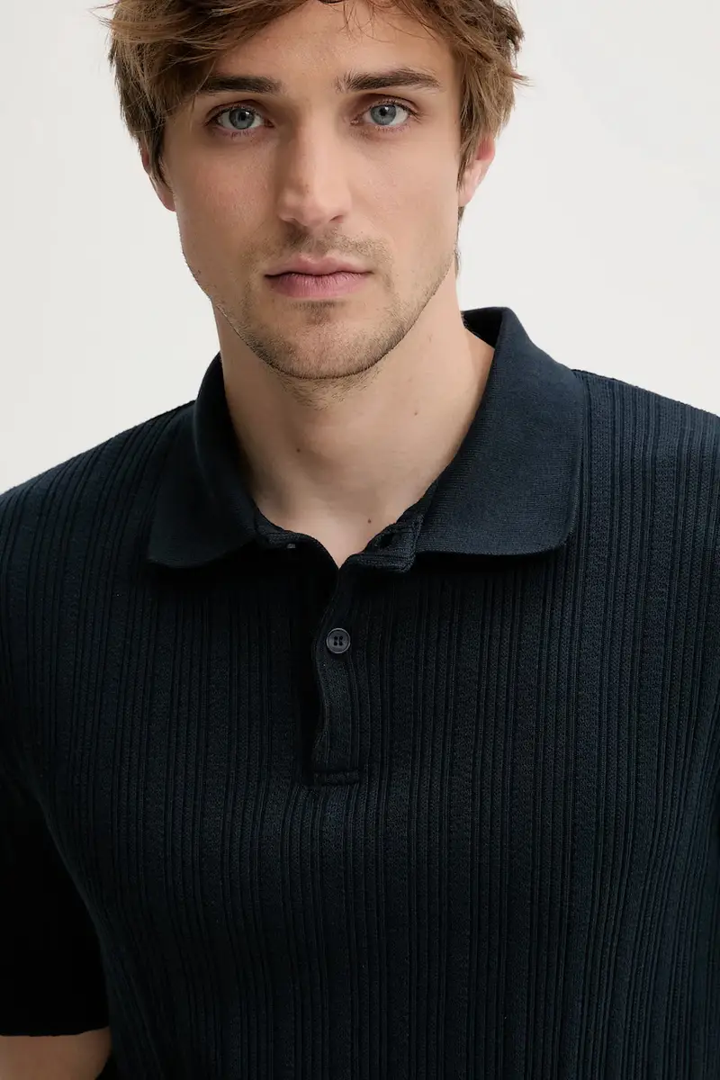 Samsoe Samsoe Polo Uomo Blu 3121627 miniatura 4