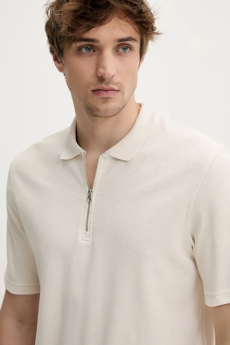 Samsoe Samsoe Polo Uomo Beige 3570166 miniatura 4