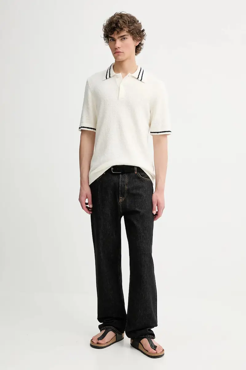 Samsoe Samsoe Polo Uomo Beige 3121563 miniatura 2